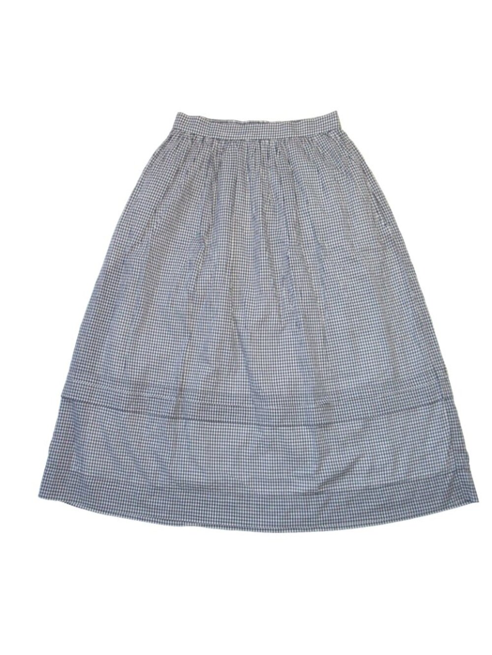 NWT GAP x Doen Gingham Midi Skirt in Navy Blue White Cotton S - Picture 4 of 6